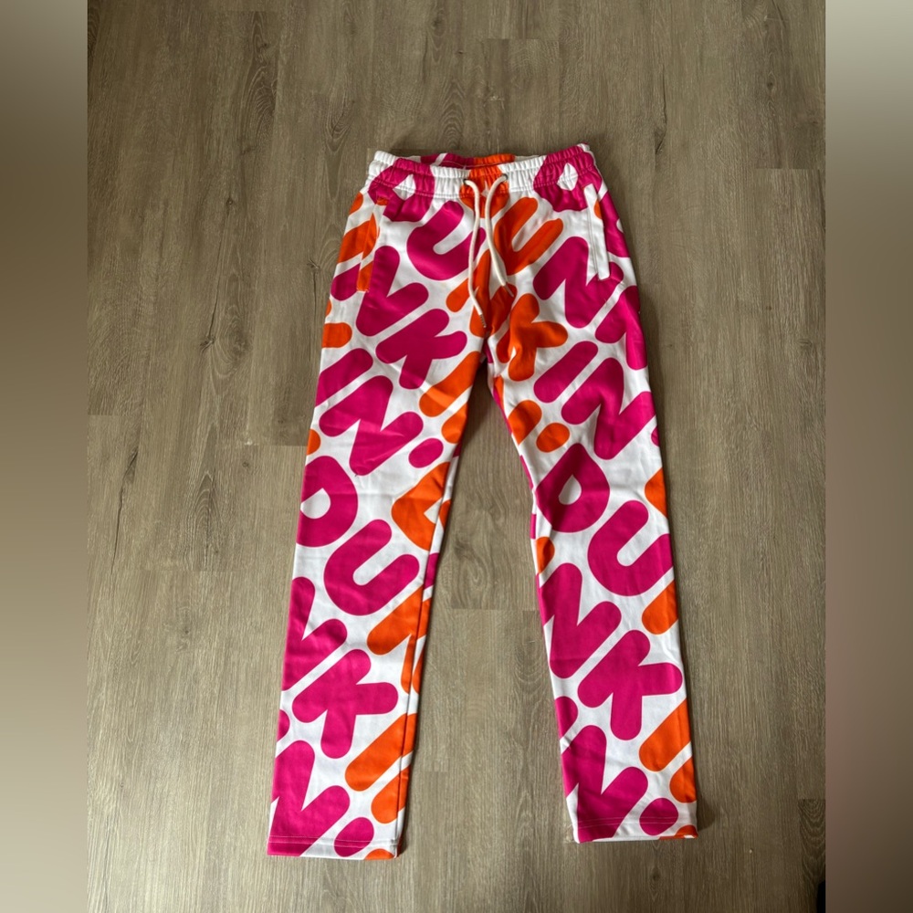 Dunkin' Donuts Pink and Orange Joggers